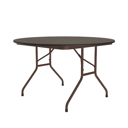 Correll CF TFL Folding Tables 48" Round Walnut CF48TF-01